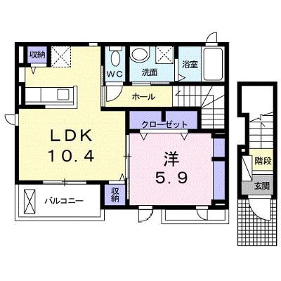 グランツⅡ 201【管理NO：1-023803602-02010】 ★家具家電は申し込み後に搬入します★ ★2026年09月上旬入居可能★の外観画像