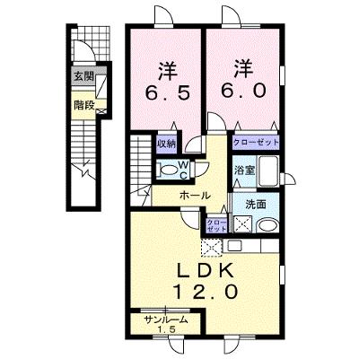 ドゥ　シェ　モア　Ｂ 201【管理NO：1-016879102-02010】 ★家具家電は申し込み後に搬入します★ ★2026年09月中旬入居可能★の外観画像