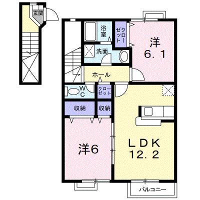サラダハイツ 203【管理NO：1-010045101-02030】 ★家具家電は申し込み後に搬入します★ ★2026年10月中旬入居可能★の外観画像