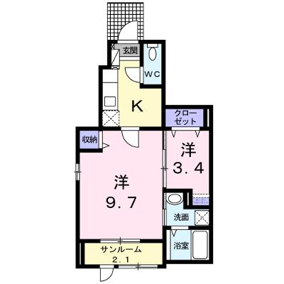 シェーネ 104【管理NO：1-023576101-01040】 ★家具家電は申し込み後に搬入します 2026年08月下旬入居可能の外観画像