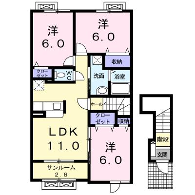 インフィニティーＣ 203【管理NO：1-015457603-02030】 ★家具家電は申し込み後に搬入します 2026年08月下旬入居可能の外観画像