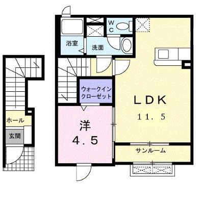 ジェルメ　ライムＡ 204【管理NO：1-016136101-02040】 ★家具家電は申し込み後に搬入します 2026年09月中旬入居可能の外観画像
