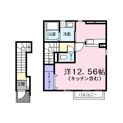エテルノ 203【管理NO：1-012670501-02030】 ★家具家電は申し込み後に搬入します 2026年08月中旬入居可能の外観画像