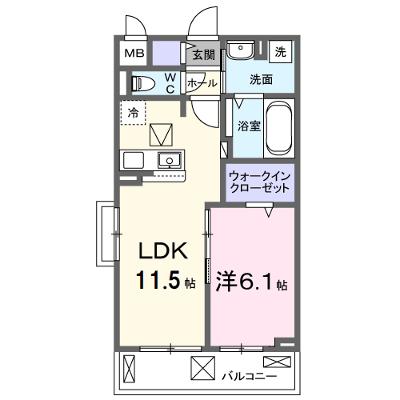 ボナミ　Ｂ 106【管理NO：1-025399601-01050】 ★家具家電は申し込み後に搬入します★ ★2026年08月下旬入居可能★の外観画像