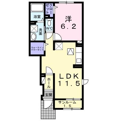 グラース 103【管理NO：1-027106201-01030】 ★家具家電は申し込み後に搬入しますの外観画像