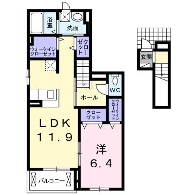 ビオーラ　空　Ｂ 205【管理NO：1-022788802-02040】 ★家具家電は申し込み後に搬入しますの外観画像