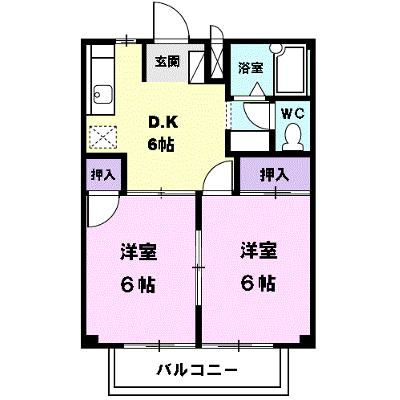 シャンポール 102【管理NO：1-002857201-01020】 ★家具家電は申し込み後に搬入します★の外観画像