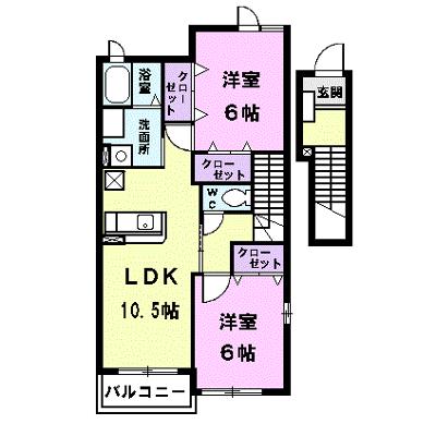アウローラＳⅡ 201【管理NO：1-013894302-02010】 ★家具家電は申し込み後に搬入します 2026年08月下旬入居可能の外観画像