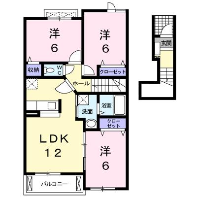 ペイサージュ 205【管理NO：1-014388801-02040】 ★家具家電は申し込み後に搬入します★の外観画像