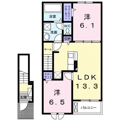 フレンド　Ｂ棟 203【管理NO：1-028068102-02030】 ★家具家電は申し込み後に搬入します★ ★2026年09月下旬入居可能★の外観画像