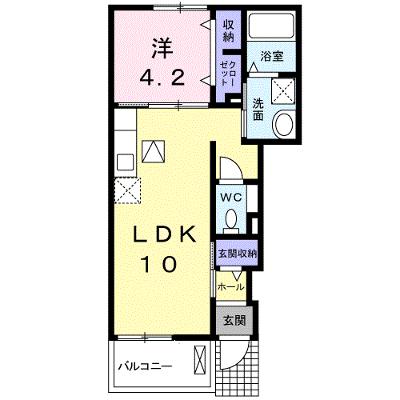 シャンドゥフルール 101【管理NO：1-021203901-01010】 ★家具家電は申し込み後に搬入します★の外観画像