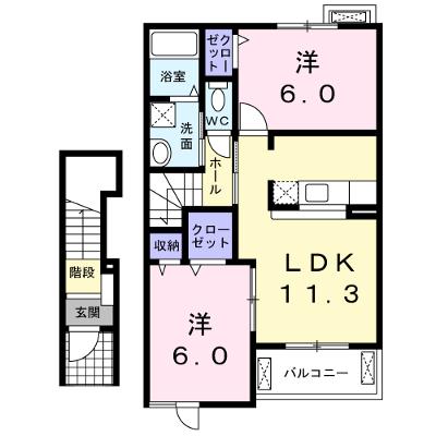 エトワール・フィラントＡ 204【管理NO：1-018193001-02040】 ★家具家電は申し込み後に搬入します★ ★2026年08月中旬入居可能★の外観画像