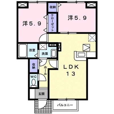 コータ・コート　Ｄ 102【管理NO：1-011957702-01020】 ★家具家電は申し込み後に搬入します 2026年08月下旬入居可能の外観画像