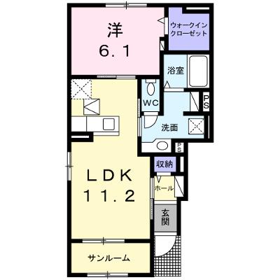 レインボーパレスⅠ 101【管理NO：1-022524601-01010】 ★家具家電は申し込み後に搬入します★ ★2026年09月上旬入居可能★の外観画像