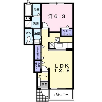 サンセールⅣ 102【管理NO：1-013738501-01020】 ★家具家電は申し込み後に搬入します 2026年09月中旬入居可能の外観画像