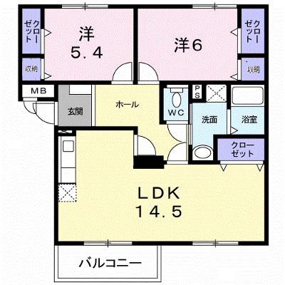 ニューエルディム裕Ⅱ 302【管理NO：1-004284802-03020】 ★家具家電は申し込み後に搬入しますの外観画像