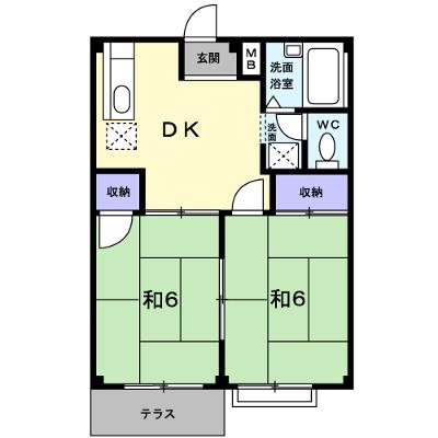 エルディム蘭 201【管理NO：1-003654601-02010】 ★家具家電は申し込み後に搬入します★ ★2026年09月中旬入居可能★の外観画像