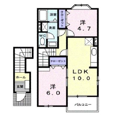 シャトレ沖Ｂ 202【管理NO：1-013201602-02020】 ★家具家電は申し込み後に搬入します★の外観画像