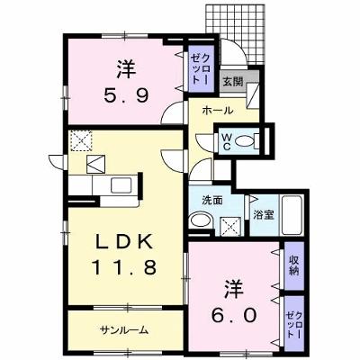 フローラ　テラスＫ 102【管理NO：1-023748601-01020】 ★家具家電は申し込み後に搬入します 2026年07月下旬入居可能の外観画像