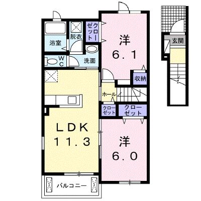 Ｐｒｉｍｅ　Ｆ・Ｋ 203【管理NO：1-020743001-02030】 ★家具家電は申し込み後に搬入します★ ★2026年08月下旬入居可能★の外観画像