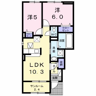 エタン　リジェルＡ 101【管理NO：1-023439601-01010】 ★家具家電は申し込み後に搬入しますの外観画像