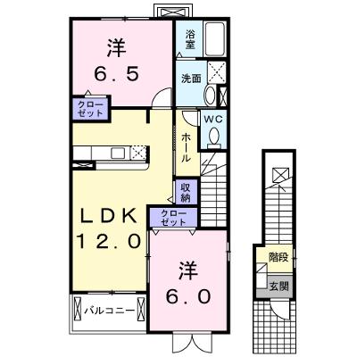 カーム　リー 203【管理NO：1-014257101-02030】 ★家具家電は申し込み後に搬入します★ ★2026年08月下旬入居可能★の外観画像