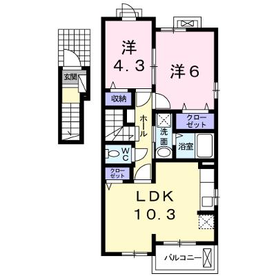 ラ・ポエム 201【管理NO：1-021354901-02010】 ★家具家電は申し込み後に搬入します★の外観画像