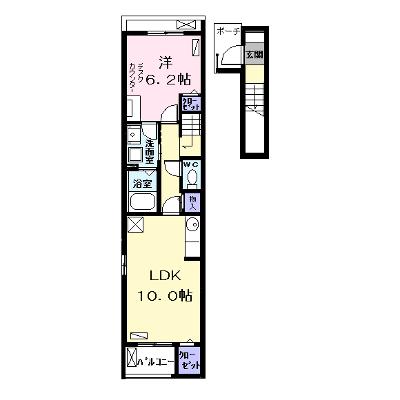 サンライトⅢ 203【管理NO：1-024587401-02030】 ★家具家電は申し込み後に搬入します★ ★2026年09月中旬入居可能★の外観画像