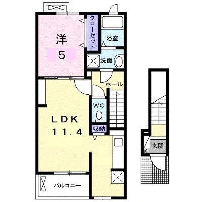 アルドール香西Ⅱ 202【管理NO：1-020590502-02020】 ★家具家電は申し込み後に搬入します 2026年08月下旬入居可能の外観画像