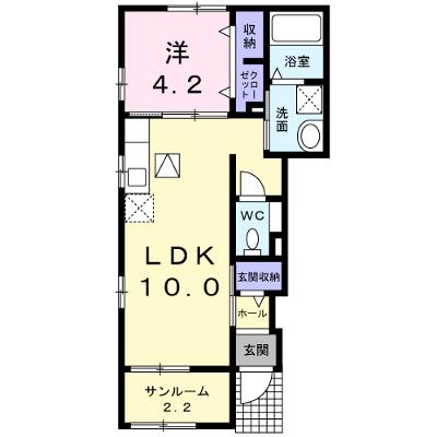 グランツ・レン 101【管理NO：1-019578501-01010】 ★家具家電は申し込み後に搬入します★ ★2026年08月下旬入居可能★の外観画像