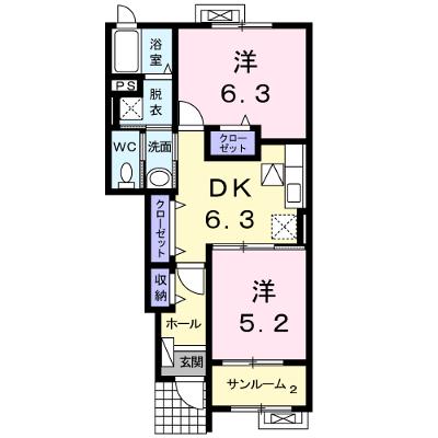 ウィンディＡ 102【管理NO：1-015825301-01020】 ★家具家電は申し込み後に搬入します★ ★2026年08月下旬入居可能★の外観画像