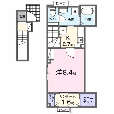 ライズひまわり 203【管理NO：1-028396001-02030】 ★家具家電は申し込み後に搬入します 2026年12月上旬入居可能の外観画像