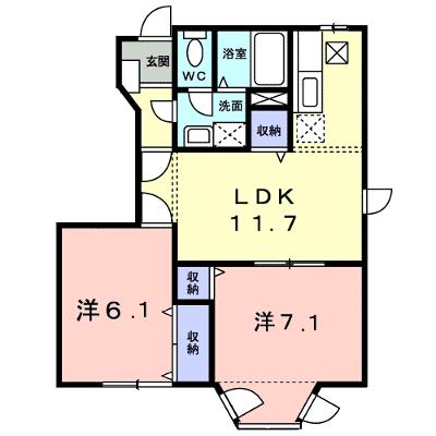 プリムヴェールⅠ 101【管理NO：1-009409501-01010】 ★家具家電は申し込み後に搬入します 2026年08月上旬入居可能の外観画像