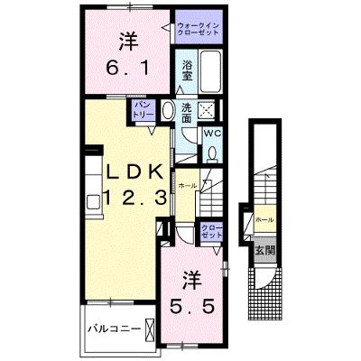 さくら 206【管理NO：1-027945701-02050】 ★家具家電は申し込み後に搬入します★ ★2026年09月上旬入居可能★の外観画像