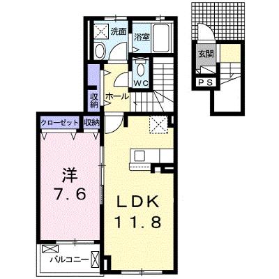 プロムナード 201【管理NO：1-024843701-02010】 ★家具家電は申し込み後に搬入します 2026年09月上旬入居可能の外観画像