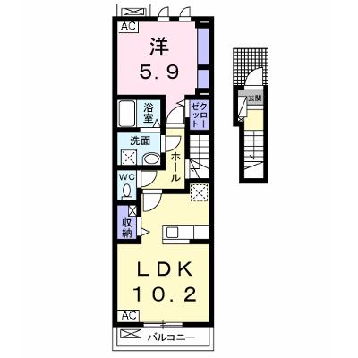茜ハイツ 202【管理NO：1-023827001-02020】 ★家具家電は申し込み後に搬入します 2026年09月上旬入居可能の外観画像