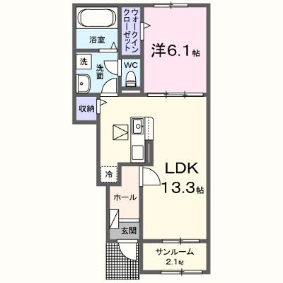 クレールＣ 103【管理NO：1-026174301-01030】 ★家具家電は申し込み後に搬入します★ ★2026年10月中旬入居可能★の外観画像