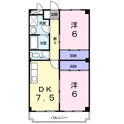 ハミングバートⅡ 3-E【管理NO：1-003889501-03050】 ★家具家電は申し込み後に搬入します★ ★2026年08月下旬入居可能★の外観画像