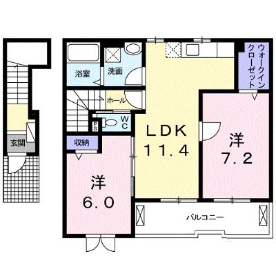 コーポ勢多七番館 203【管理NO：1-019413201-02030】 ★家具家電は申し込み後に搬入します★ ★2026年09月中旬入居可能★の外観画像