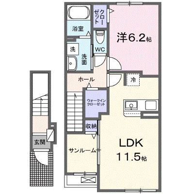 グラン　ジェルメ 205【管理NO：1-027756201-02040】 ★家具家電は申し込み後に搬入します 2026年12月中旬入居可能の外観画像