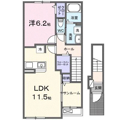 グラン　ジェルメ 201【管理NO：1-027756201-02010】 ★家具家電は申し込み後に搬入します★ ★2026年12月中旬入居可能★の外観画像