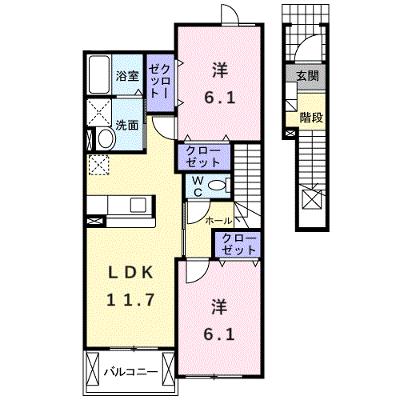 イノセントコートＡ棟 203【管理NO：1-013597401-02030】 ★家具家電は申し込み後に搬入します 2026年08月下旬入居可能の外観画像