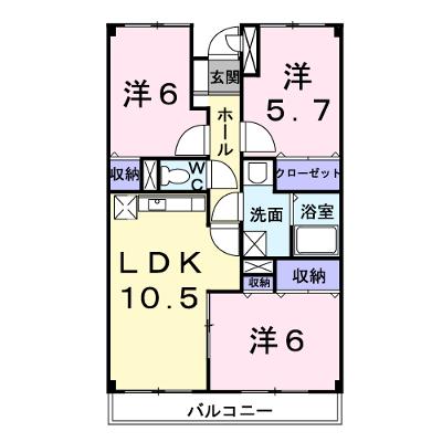 ル・グランパレ 302【管理NO：1-007262601-03020】 ★家具家電は申し込み後に搬入します 2026年08月下旬入居可能の外観画像