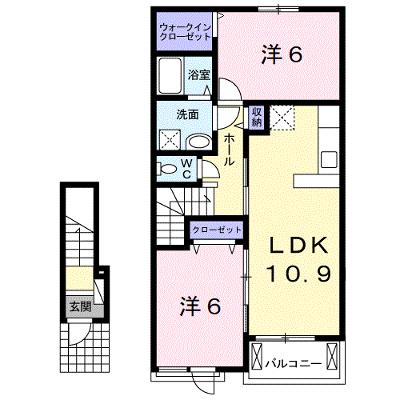 ポルタ　カローレ 203【管理NO：1-024650801-02030】 ★家具家電は申し込み後に搬入します 2026年08月下旬入居可能の外観画像