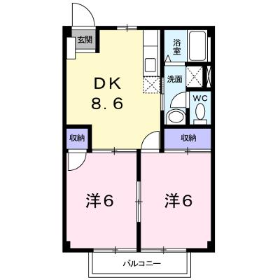 ひまわりＡ 102【管理NO：1-004454801-01020】 ★家具家電は申し込み後に搬入します★の外観画像