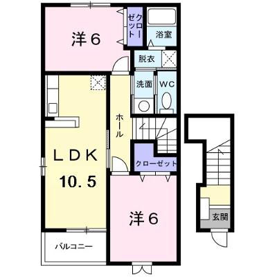 クレール沖ノ原　Ｂ 201【管理NO：1-013936102-02010】 ★家具家電は申し込み後に搬入します★の外観画像