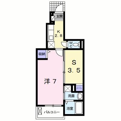 パストラル　レーンＡ 102【管理NO：1-020941801-01020】 ★家具家電は申し込み後に搬入します★ ★2026年09月上旬入居可能★の外観画像