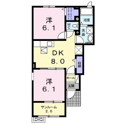 アルカンシエル 101【管理NO：1-021668201-01010】 ★家具家電は申し込み後に搬入します★ ★2026年10月上旬入居可能★の外観画像