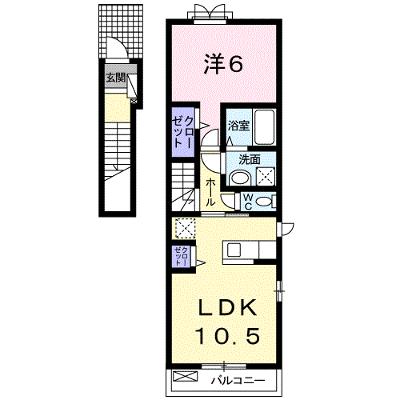 ランコント・リヤンＢ 201【管理NO：1-018917702-02010】 ★家具家電は申し込み後に搬入します★ ★2026年08月下旬入居可能★の外観画像