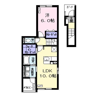 エアリー 201【管理NO：1-025616501-02010】 ★家具家電は申し込み後に搬入します★の外観画像